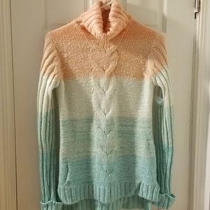 Multicolored fuzzy NWT turtleneck